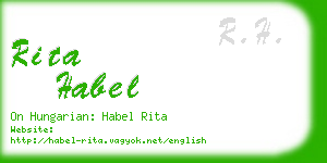 rita habel business card